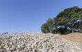 Crushed rock pile for construction Royalty Free Stock Photo