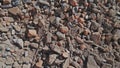 Crushed rocks left over from construction Royalty Free Stock Photo