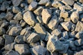 Crushed stone or angular rock