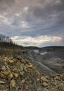 Crushed stone factory in a quarry