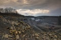 Crushed stone factory in a quarry