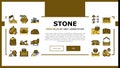 Crushed Stone Mining Landing Header Vector