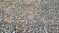 Crushed stone sand reinforced steel bar, pour cement