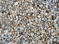 Crushed stone on the seashore, Pebble stones background, gravel texture for 3d, photo Royalty Free Stock Photo