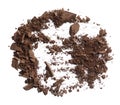 Crushed texture of dark brown eye shadow or powder Royalty Free Stock Photo