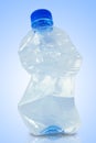 Crushed water bottle Royalty Free Stock Photo