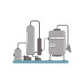 Crusher and concentrate, equipment for juice production vector Illustration on a white background