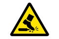 Crushing Hazard Warning Sign Royalty Free Stock Photo