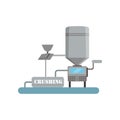 Crushing process, beer brewing production vector Illustration on a white background Royalty Free Stock Photo