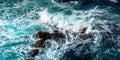 Crushing sea waves texture Royalty Free Stock Photo