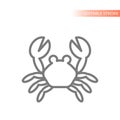 Crustaceans line vector icon