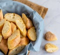 Crusty French Baguettes Slices in a Basket Royalty Free Stock Photo