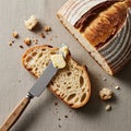 A crusty loaf of artisan bread, Royalty Free Stock Photo