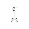 Crutch line icon