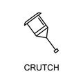 crutch line icon. Element of medicine icon with name for mobile concept and web apps. Thin line crutch icon can be used for web