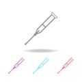 crutch line icon. Elements of medical tools in multi colored icons. Premium quality graphic design icon. Simple icon for websites,