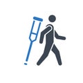 Crutch Walking Support Icon Royalty Free Stock Photo