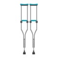 Crutches disabled support icon