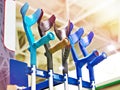 Crutches elbow with emphasis Royalty Free Stock Photo