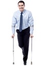 Crutches, help me to walk. Royalty Free Stock Photo