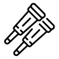 Crutches icon outline vector. Nurse care