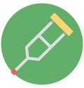 crutches, mobility aid, Isolated Vector icon that can be easily modified or edit Royalty Free Stock Photo