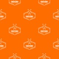 Crutches pattern vector orange