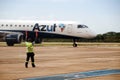 Embraer Azul company aircraft at Jericoacoara airport