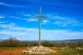 Cruz de Atapuerca cross in Saint James Way Royalty Free Stock Photo