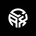 CRX letter logo design on black background. CRX creative initials letter logo concept. CRX letter design