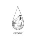 Cry wolf idiom illustration vector