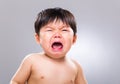 Crying asian baby Royalty Free Stock Photo