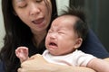 Crying Asian baby Royalty Free Stock Photo