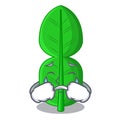 Crying bergamot leaf in a character funny