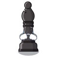 Crying bishop chess toys in character shape