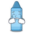 Crying blue crayon in the character shape