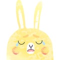 Crying Bunny Colorful Illustration