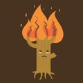 Crying burned tree