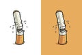 Crying Cigarette cartoon.