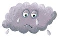 Crying cloud - rainy cloud