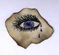 Crying Eye Royalty Free Stock Photo