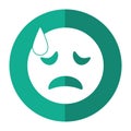 Crying face emoticon funny shadow