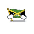 Crying flag jamaica character shaped on mascot