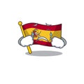 Crying flag spain isolated in the cartoon