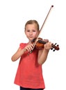 Crying girl with violin Royalty Free Stock Photo