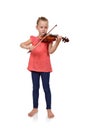 Crying girl with violin Royalty Free Stock Photo