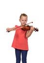 Crying girl with violin Royalty Free Stock Photo