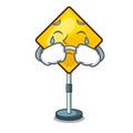 Crying Hazard warning attention sign sahaped cartoon