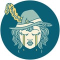 crying human bard icon for role play game