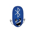 Crying internet meme illustration of bluetooth symbol